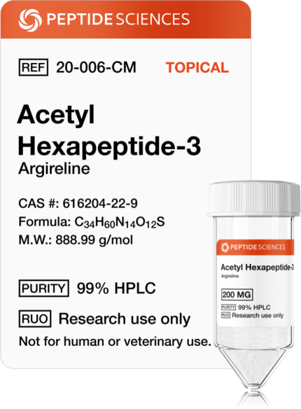 Buy Acetyl Hexapeptide-3 (Argireline) 200mg (Topical)