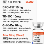 buy BPC-157, TB-500, GHK-Cu 60mg (Glow Blend)
