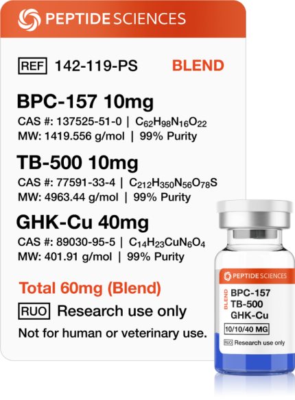 buy BPC-157, TB-500, GHK-Cu 60mg (Glow Blend)