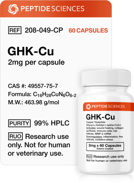Buy GHK-Cu (2mg x 60 Capsules) (Copper Tripeptide)