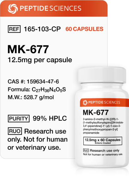 Buy MK-677 (Ibutamoren) 12.5mg (60 Capsules) USA