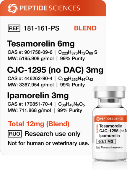 Buy Tesamorelin, CJC-1295 (No DAC), Ipamorelin 12mg (Blend) USA